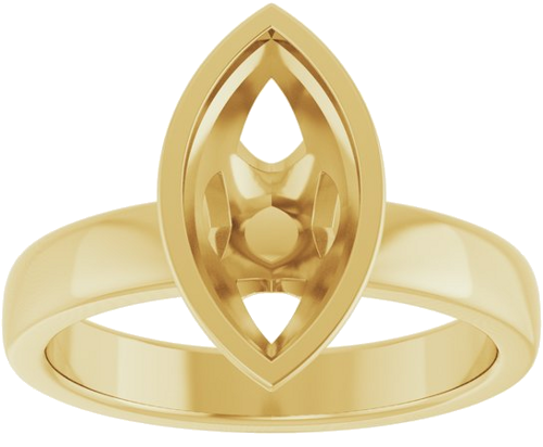 Sužadėtuvių Žiedas „Bezel-Set Solitaire“ 14k yellow gold Marquise 12mm x 6mm (3)