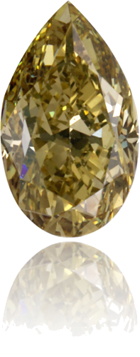 0.54 carat Fancy Yellow-VS2 Natūralus Pear Deimantas (1)