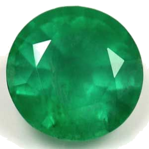 0.69 carat GREEN Round Smaragdas (1)