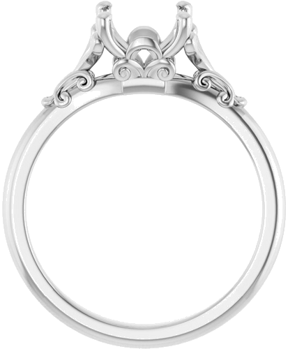 Sužadėtuvių Žiedas „Solitaire“ 585 Baltojo Aukso Square 5.5mm (2)