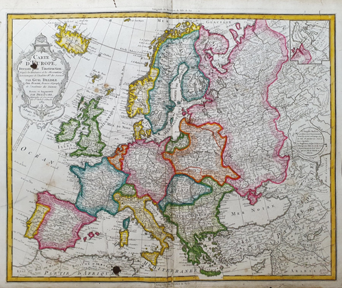 Карта на Европа „Carte d'Europe“, Гийом Делил, 1761–1780 г. (1)