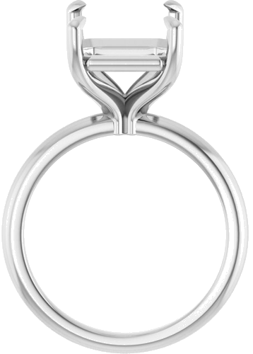 Sužadėtuvių Žiedas „Claw-Prong“ 18k white gold Emerald 12mm x 10mm (2)