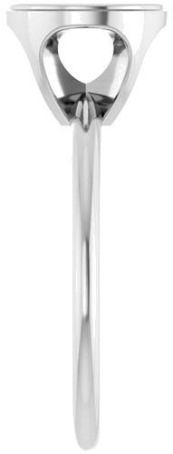 14K White 8.2 mm Round Solitaire Engagement Ring Mounting (4)