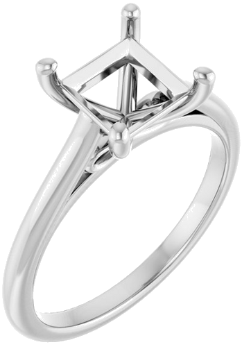 Sužadėtuvių Žiedas „Accented Infinity-Inspired“ 14k white gold Square 6.5mm (1)