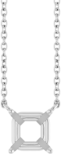 Pakabukas „Solitaire“ 585 Baltojo Aukso Square 5.5mm (1)