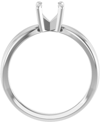 14K White 6.5 mm Round Split Shank Engagement Ring Mounting (2)