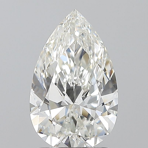 1.7 carat H-SI1 Natūralus Pear Deimantas (1)