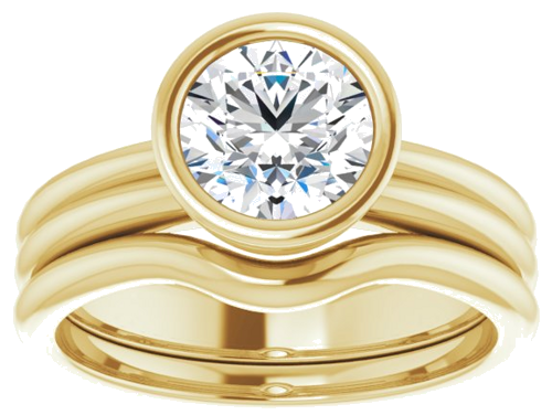 14K Yellow 7 mm Round Engagement Ring Mounting (8)