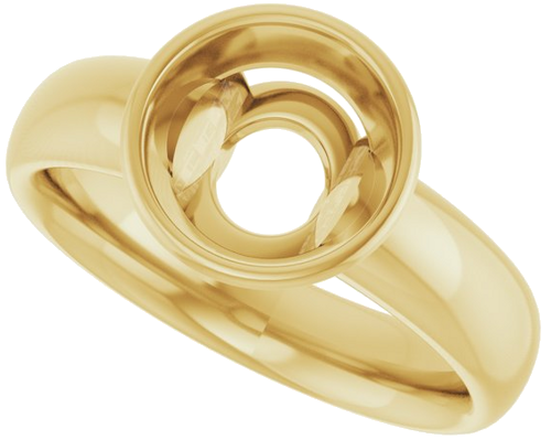 Sužadėtuvių Žiedas „Bezel-Set Solitaire“ 585 Geltonojo Aukso Round 8.2mm (5)