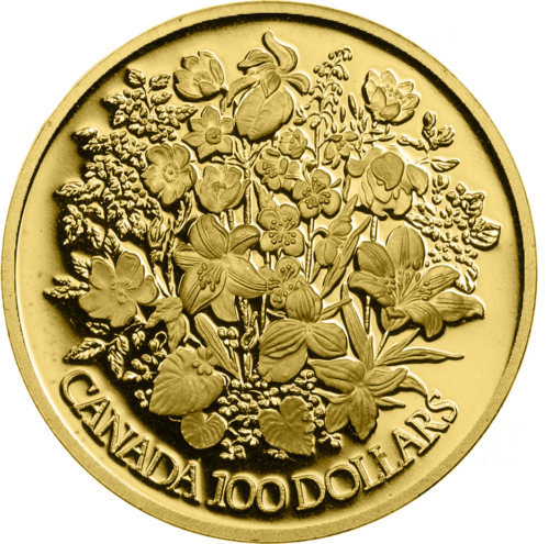 Канада Серебряный юбилей 100 долларов золотая монета (1)