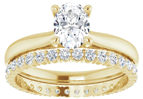 Sužadėtuvių Žiedas „Solitaire“ 585 Geltonojo Aukso Oval 7mm x 5mm (8)