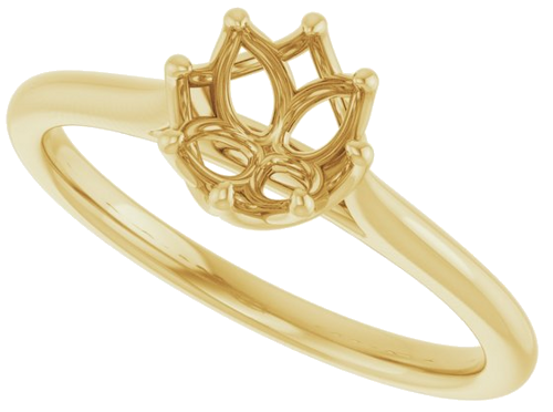 Sužadėtuvių Žiedas „Solitaire“ 585 Geltonojo Aukso Round 5.8mm (5)