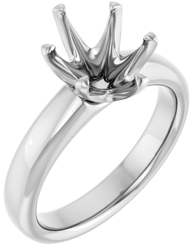 Sužadėtuvių Žiedas „Solstice Solitaire®“ 14k white gold Oval 10mm x 8mm (1)