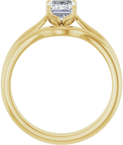 14K Yellow  7x5 mm Emerald Solitaire Engagement Ring Mounting (7)