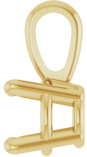 10K Yellow 4.5 mm Round 4-Prong Pendant Mounting (3)