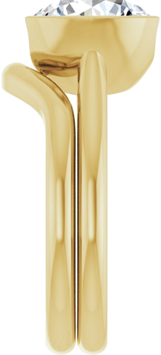 14K Yellow 9.4 mm Round Solitaire Engagement Ring Mounting (9)