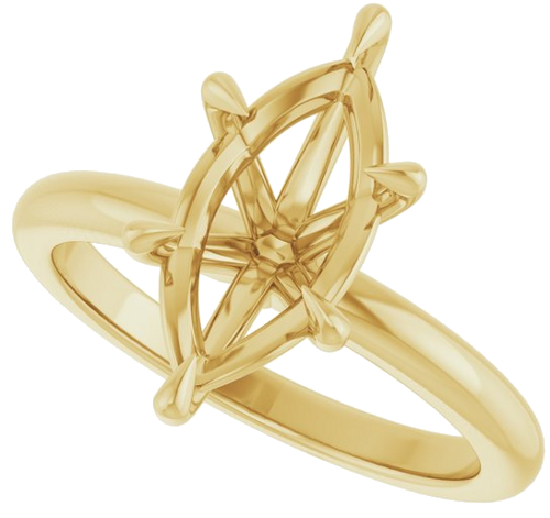 Sužadėtuvių Žiedas „Solitaire“ 14k yellow gold Marquise 13mm x 6.5mm (5)