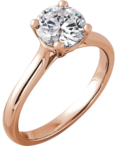 Sužadėtuvių Žiedas „Solitaire“ 14k rose gold Round 5.8mm (3)