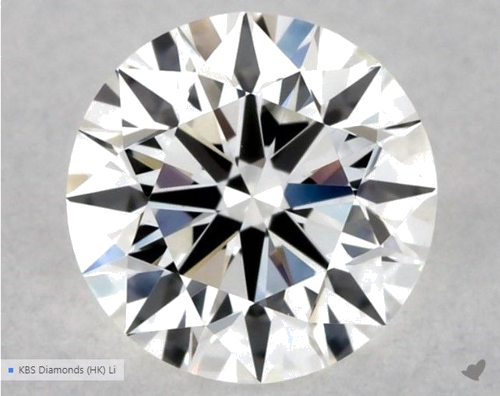 0.52 carat G-VVS2 Excellent cut Natūralus Round Deimantas (1)