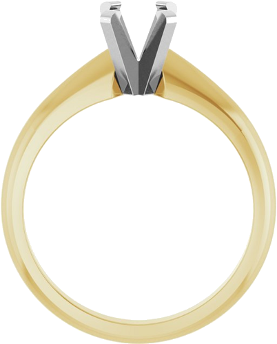 Sužadėtuvių Žiedas „Solitaire“ 14k yellow/white gold Oval 7mm x 5mm (2)