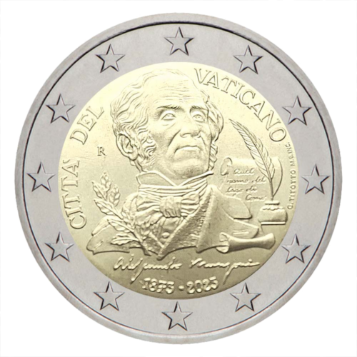 2023 Vatikanas Alessandro Manzoni 2 eurų moneta (2)