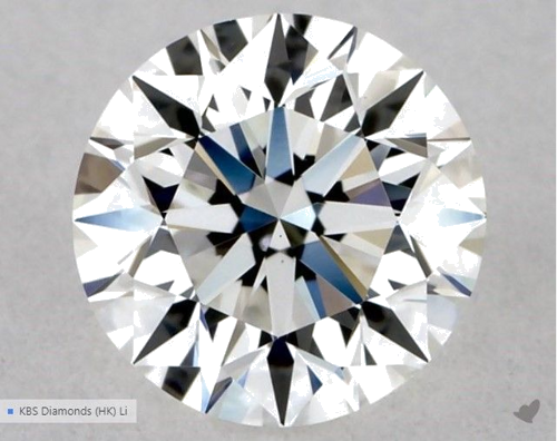 0.5 carat G-VVS2 Excellent cut Natūralus Round Deimantas (1)