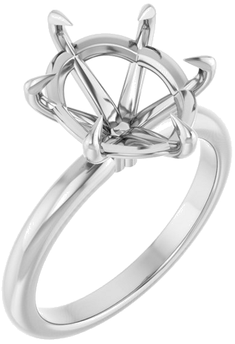 Sužadėtuvių Žiedas „Solitaire“ 14k white gold Oval 12mm x 10mm (1)
