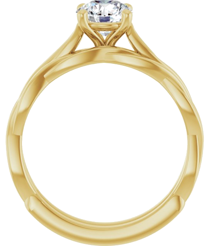 Sužadėtuvių Žiedas „Infinity-Inspired“ 14k yellow gold Round 6mm (7)