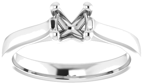 Sužadėtuvių Žiedas 14k white gold Round 5.5mm (3)