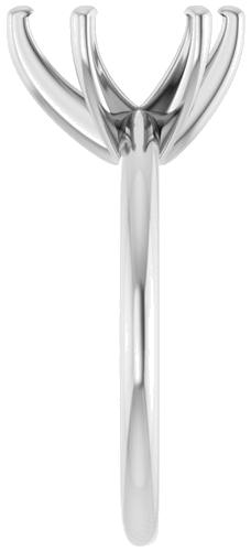 18K White  10x7 mm Pear Solitaire Engagement Ring Mounting (4)