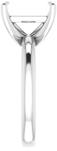 Sužadėtuvių Žiedas „Solitaire“ 585 Baltojo Aukso Emerald 10mm x 8mm (4)