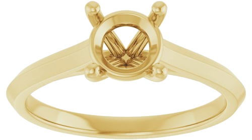 Sužadėtuvių Žiedas „Claw-Prong“ 10k yellow gold Round 6.5mm (3)