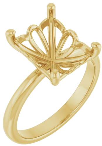 Sužadėtuvių Žiedas 14k yellow gold Emerald 11mm x 9mm (1)