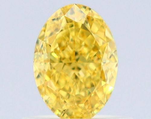 0.71 carat Fancy Vivid Yellow-VS1 Natūralus Oval Deimantas (1)