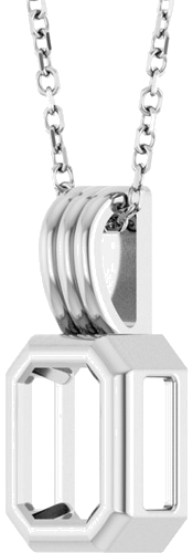 Pakabukas „Back-Set Solitaire“ 925 Sidabro Emerald 7mm x 5mm (2)