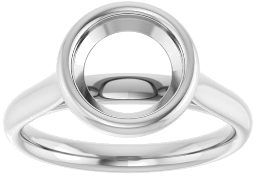 Sužadėtuvių Žiedas „Bezel-Set Solitaire“ 950 Platinos Round 8mm (3)