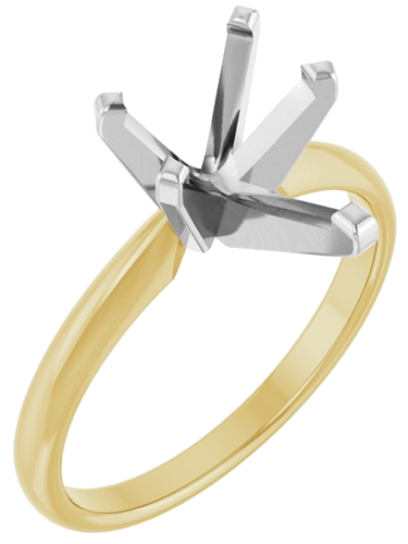 Sužadėtuvių Žiedas „Solitaire“ 14k yellow/white gold Pear 11mm x 7mm (1)