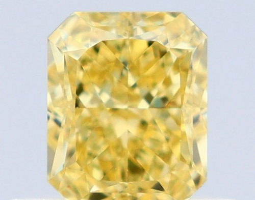 0.51 carat Fancy Intense Yellow-VVS2 Natūralus Radiant Deimantas (1)