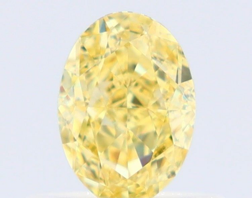 0.53 carat Fancy Intense Yellow-VS1 Natūralus Oval Deimantas (1)