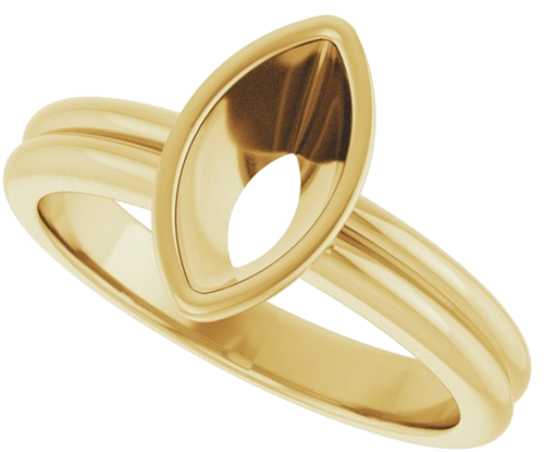 Sužadėtuvių Žiedas „Bezel-Set Solitaire“ 14k yellow gold Marquise 10mm x 5mm (5)