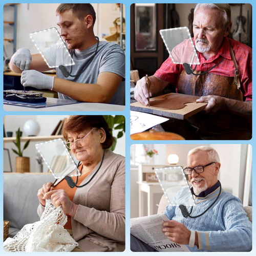 Laisvų rankų didinamasis stiklas apšvietimu 2x (4)