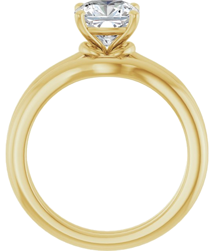 Sužadėtuvių Žiedas „Solitaire“ 18k yellow gold Cushion 7mm (7)