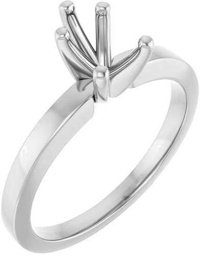 Sužadėtuvių Žiedas „Solitaire“ 14k white gold Pear 7mm x 5mm (1)