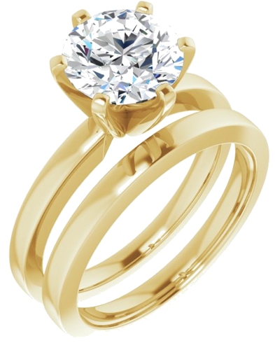 Sužadėtuvių Žiedas „Solitaire“ 14k yellow gold Round 8.2mm (6)