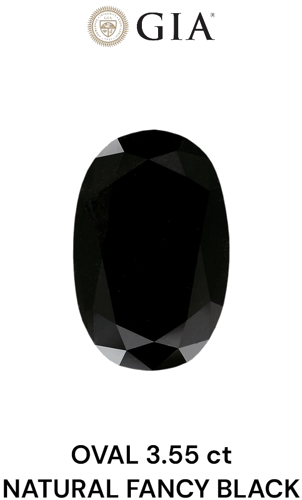 3.55 carat Fancy Black-VVS2 Natūralus Oval Deimantas (1)