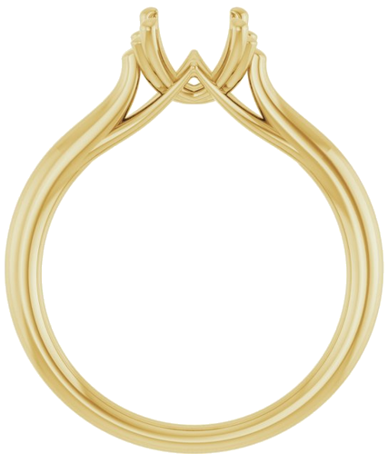 Sužadėtuvių Žiedas „Solitaire“ 14k yellow gold Round 6.5mm (2)