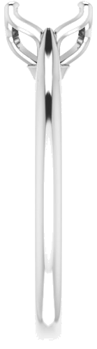 14K White  7 mm Round Solitaire Engagement Ring Mounting (4)