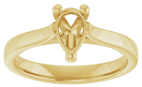 Sužadėtuvių Žiedas 14k yellow gold Pear 8mm x 5mm (3)