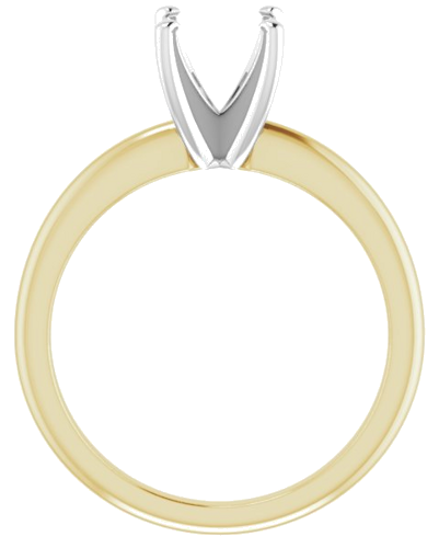 Sužadėtuvių Žiedas „Solitaire“ 585 Baltojo Ir Geltonojo Aukso Square 5.5mm (2)