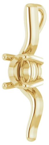 Pakabukas „Freeform Solitaire“ 10k yellow gold Round 5.8mm (2)